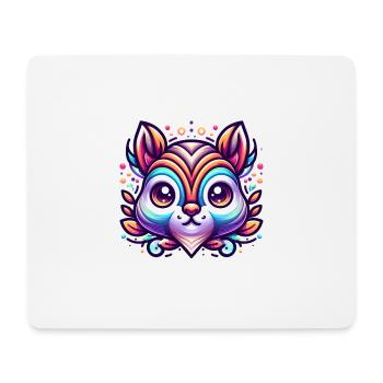 Buntes Eichhörnchen Nüsse Tierliebhaber - Mousepad (Querformat) - Weiß - Vorne