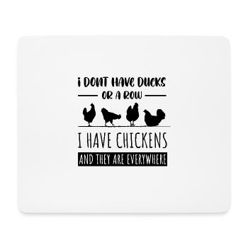 Funny Chicken & Rooster Farm Design - Mouse Pad (horizontal) - white - Front