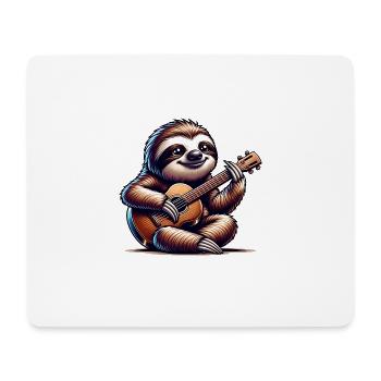 Conception de groupe de guitariste paresseux mignon - Tapis de souris (format paysage) - blanc - Devant