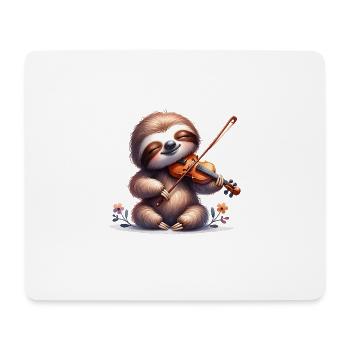 Süßes Faultier Violinist Klassische Musik - Mousepad (Querformat) - Weiß - Vorne