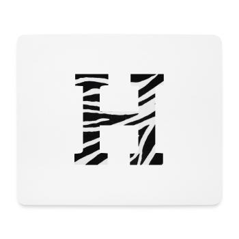 Buchstabe h Zebra - Mousepad (Querformat) - Weiß - Vorne
