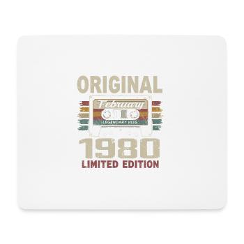 February 1980, February 1980 Birthday Gift - Mouse Pad (horizontal) - white - Front