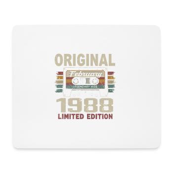 Februar 1988, Februar 1988 Geburtstagsgeschenk - Mousepad (Querformat) - Weiß - Vorne