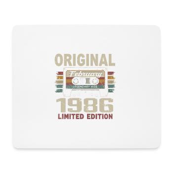 Februar 1986, Februar 1986 Geburtstagsgeschenk - Mousepad (Querformat) - Weiß - Vorne
