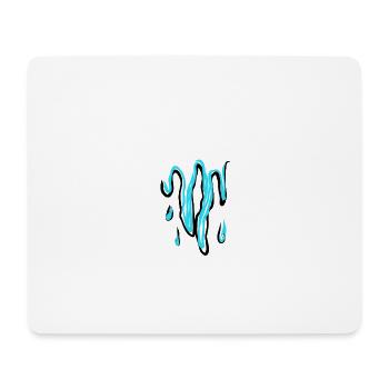 Dripping blue design modern - Mouse Pad (horizontal) - white - Front