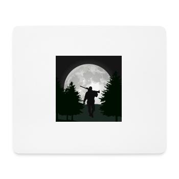 Hunter Hunting Forest Full Moon Nature Gift - Mouse Pad (horizontal) - white - Front