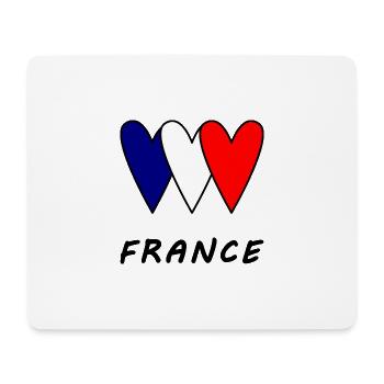 FOOTBALL. SPORT. FRANCE. CHAMPION. COEUR - Tapis de souris (format paysage) - blanc - Devant