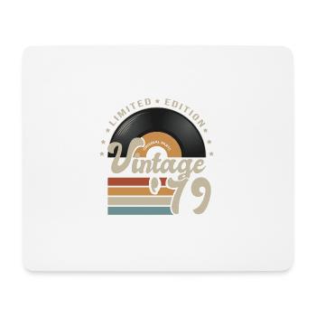 Vintage Vinyl 1979 birthday gift 42 years - Mouse Pad (horizontal) - white - Front