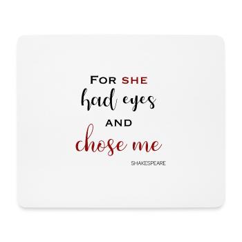 Phrase de Shakespeare - Tapis de souris (format paysage) - blanc - Devant