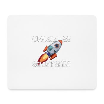 Rakete Schlaf Raketen Schlafanzug Geschenk - Mousepad (Querformat) - Weiß - Vorne
