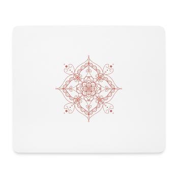 Mandala style - orange - Mouse Pad (horizontal) - white - Front