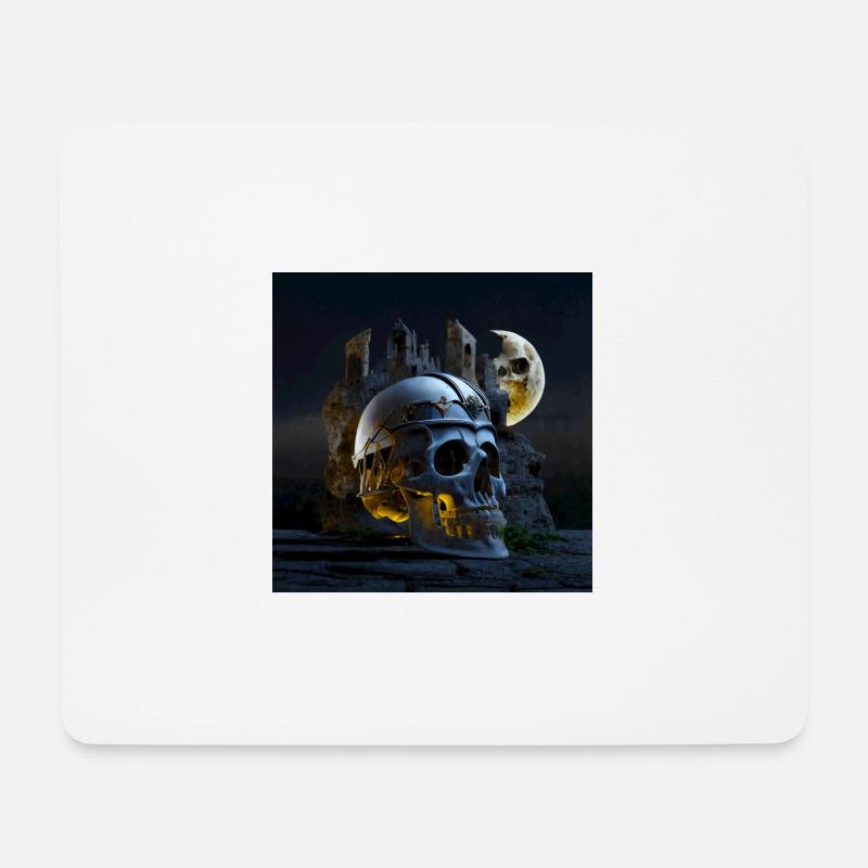 Nachtritter meltyskull - Mousepad (Querformat) - Weiß