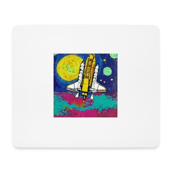 navette spatiale van gogh - Tapis de souris (format paysage) - blanc - Devant