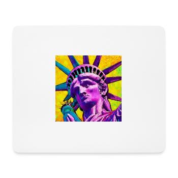 statue de la liberté - Tapis de souris (format paysage) - blanc - Devant