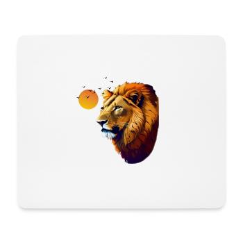 Lion - Tapis de souris (format paysage) - blanc - Devant