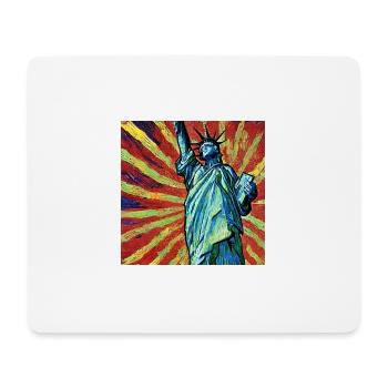 Van Gogh Statue of Liberty - Mouse Pad (horizontal) - white - Front
