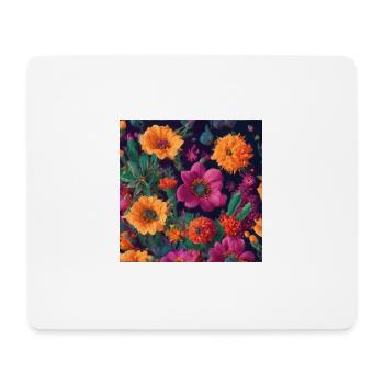 Amazing group of magic flowers - Mouse Pad (horizontal) - white - Front
