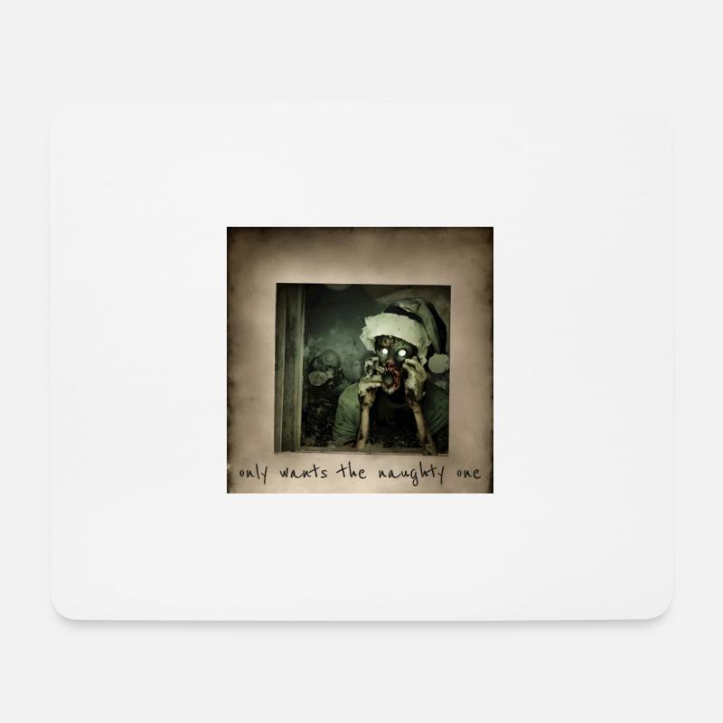 Christmas dark santa - Mousepad (Querformat) - Weiß