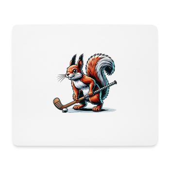 Field Hockey Squirrel Nuts Animal Love - Mouse Pad (horizontal) - white - Front