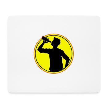 Drinker Beer Silhouette - Mouse Pad (horizontal) - white - Front