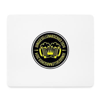 Junggesellenabschied 2024 Bier - Mousepad (Querformat) - Weiß - Vorne