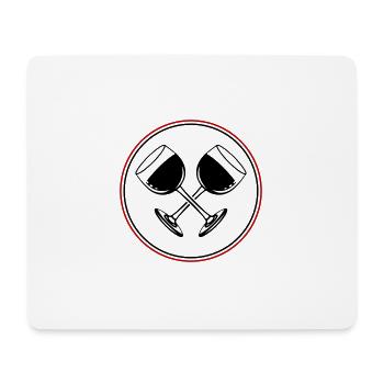 Wine Red Wine Glass - Mouse Pad (horizontal) - white - Front