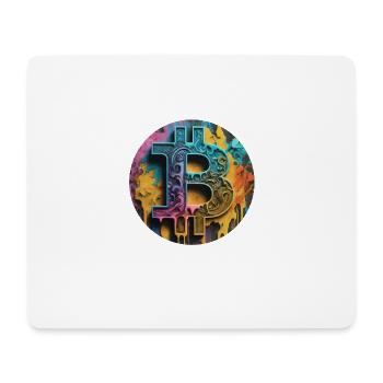 Bitcoin-Graffiti: Bunt und Rebellisch - Mousepad (Querformat) - Weiß - Vorne