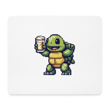 Turtle Beer Pixel - Mouse Pad (horizontal) - white - Front