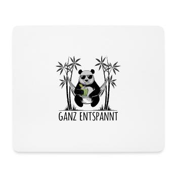 Panda - Ganz entspannt - Mousepad (Querformat) - Weiß - Vorne