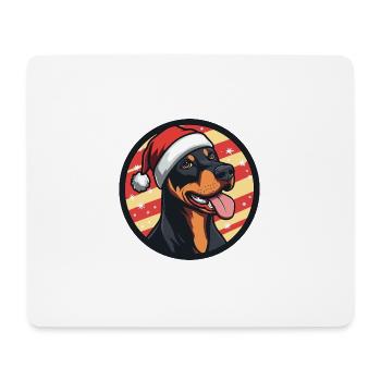 Doberman Dog Christmas Christmas - Mouse Pad (horizontal) - white - Front