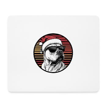 Dogo Argentino Dog Christmas Cool - Mouse Pad (horizontal) - white - Front