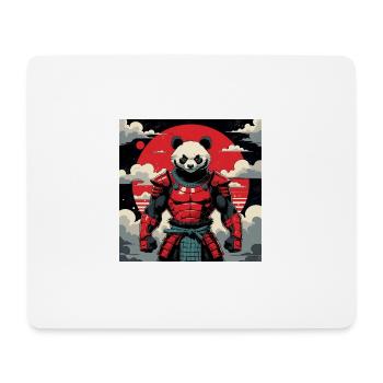 Samouraï Panda Guerrier - Tapis de souris (format paysage) - blanc - Devant
