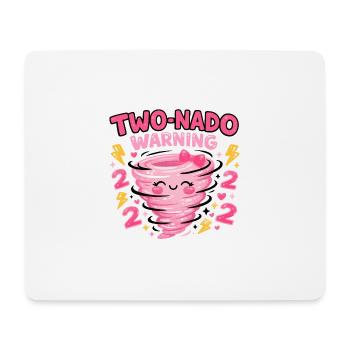 Avertissement à deux nado : 2e anniversaire design - Tapis de souris (format paysage) - blanc - Devant