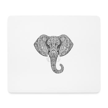 Elefant - Mousepad (Querformat) - Weiß - Vorne