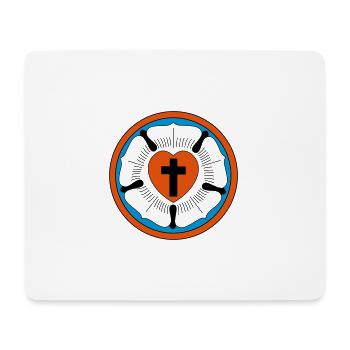 Luther rose - Tapis de souris (format paysage) - blanc - Devant
