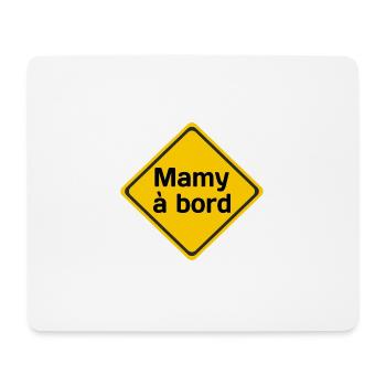 mamy à bord - Tapis de souris (format paysage) - blanc - Devant