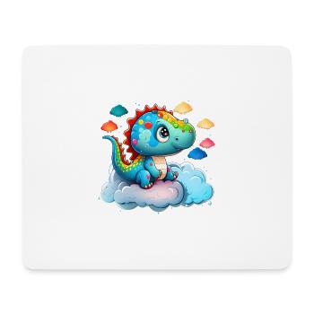 Dinosaure Bébé Enfant Arc-en-ciel Cadeau - Tapis de souris (format paysage) - blanc - Devant