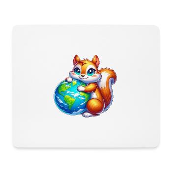 Eichhörnchen für Erde Umweltschutz Naturschutz - Mousepad (Querformat) - Weiß - Vorne