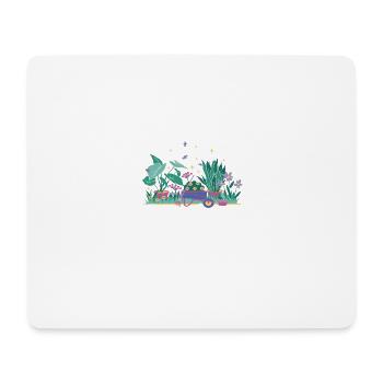 Jardin dans le Jardin Du Matin Jardinier Dictons Dames - Tapis de souris (format paysage) - blanc - Devant