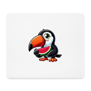 Toucan Bird of Paradise Watermelon Summer Fruit - Mouse Pad (horizontal) - white - Front