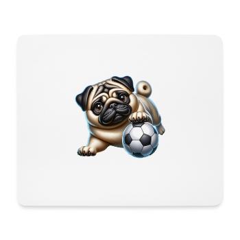 Carlin Chien Joueur De Football Champion De Balle Fan - Tapis de souris (format paysage) - blanc - Devant