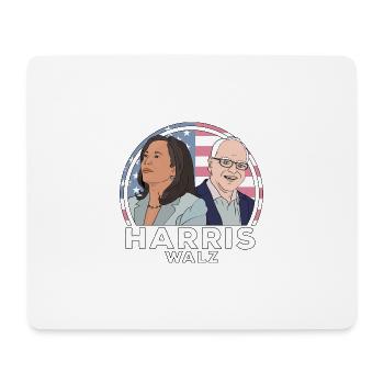 Wahl von Harris Walz - Mousepad (Querformat) - Weiß - Vorne