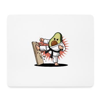 Avocado Karate Master Black Belt - Mouse Pad (horizontal) - white - Front