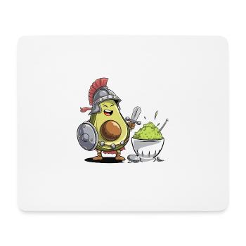 Guerrier avocat avec épée guacamole et bouclier - Tapis de souris (format paysage) - blanc - Devant