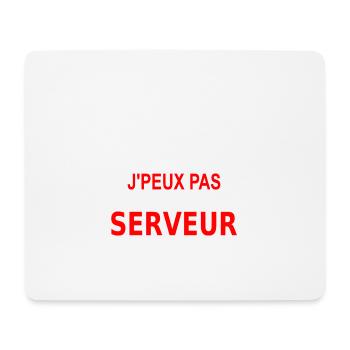 j'peux pas je suis serveur - Tapis de souris (format paysage) - blanc - Devant