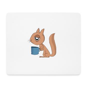 Eichhörnchen müde - Mousepad (Querformat) - Weiß - Vorne