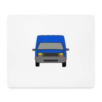 Blauer Französischer Kastenwagen Express - Mousepad (Querformat) - Weiß - Vorne