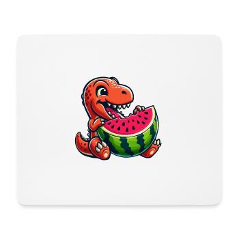 Dinosaurier T-Rex Wassermelone Sommer Fruchtig - Mousepad (Querformat) - Weiß - Vorne