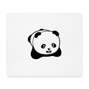Lachender kawaii panda - Mousepad (Querformat) - Weiß - Vorne