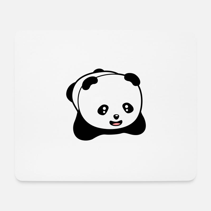 Lachender kawaii panda - Mousepad (Querformat) - Weiß